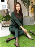 SIW Siwen media 062 small fragrant wind dark green pure cotton temperament small foot pants two - Zhen zhen(32)